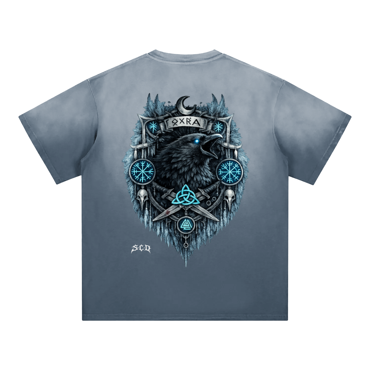 -CORVUS- Tee (WHT Print)