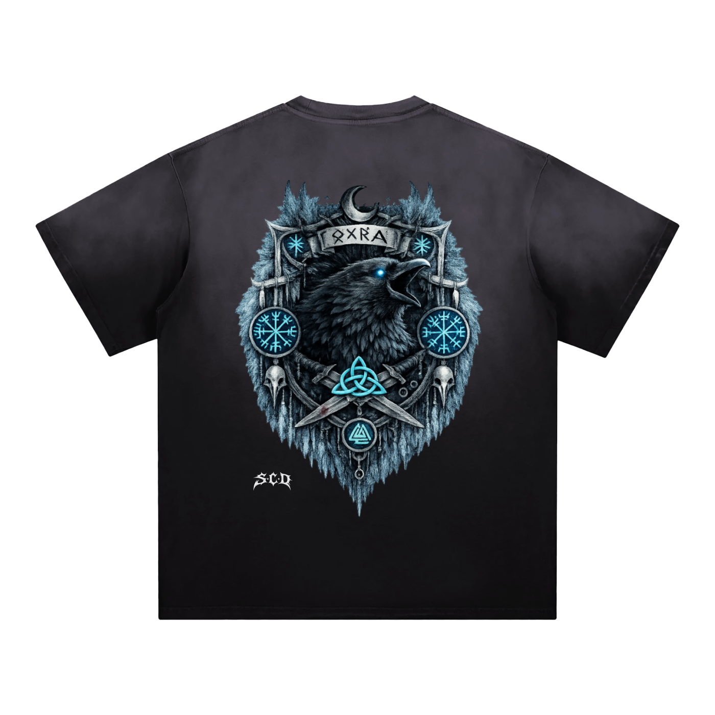 -CORVUS- Tee (WHT Print)